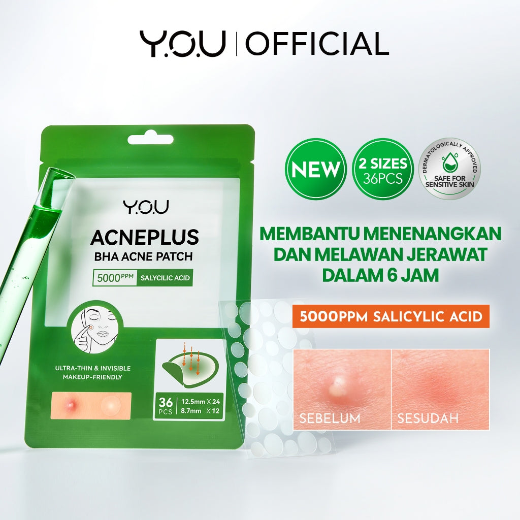 [NEW] YOU AcnePlus BHA Acne Patch Jerawat 5000 ppm Salicylic Acid 36 PCS