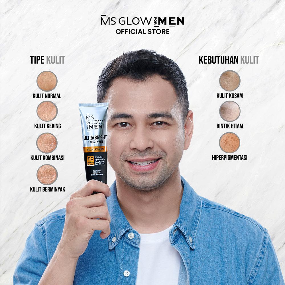 MS Glow For Men Ultra Bright Facial Wash - 100 ml
