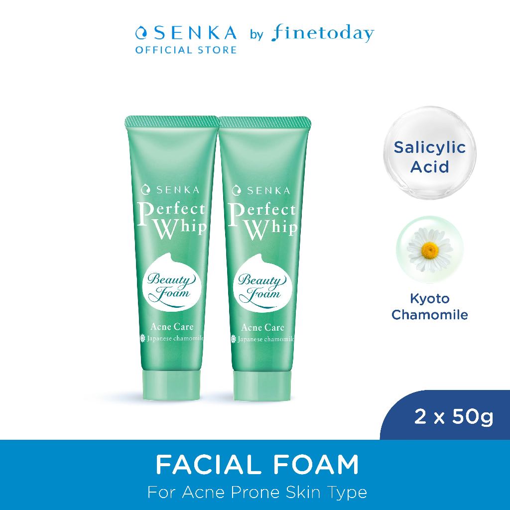 [TWINPACK] SENKA Perfect Whip Acne Care Facial Foam 50gr