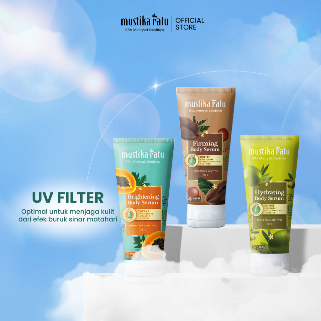 Mustika Ratu Brightening Papaya Body Serum 200ml - Triple Pack