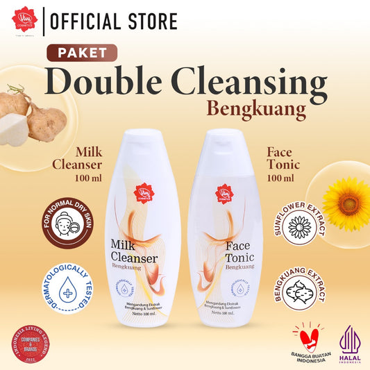 [PROMO] Paket_Double_Cleansing_Bengkuang - Viva Milk Cleanser & Face Tonic Bengkuang (100 ml & 200 ml)