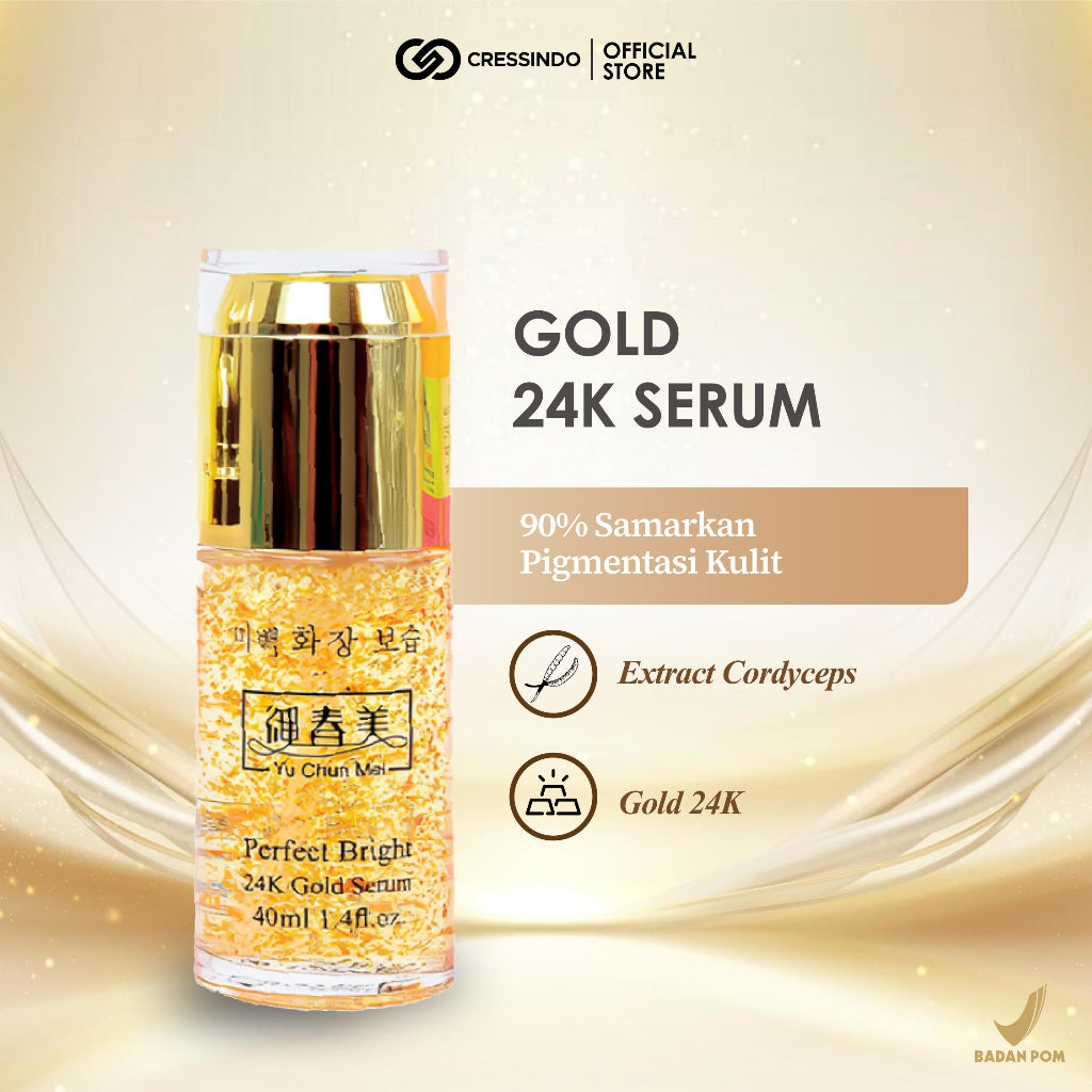 [BPOM ORIGINAL LOKAL] YU CHUN MEI Cordyceps Pure Gold 24k Serum - Perfect Bright 30ml