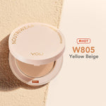 YOU NoutriWear+ Silky Pressed Foundation Full Coverage Oil Control & Tahan Lama 24 Jam | Bedak Padat Perfect Coverage | Bedak Pengontrol Minyak