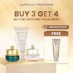 Glowsicha Bundle 6in1 (3pcs Day Cream + 3pcs Night Cream Jelly Booster) Krim Siang Malam Cerah Glowing Niacinamide UV Filter Gold Gel Cream Wajah Lembab Mencerahkan Skincare Harian Paket Lengkap Perawatan Wajah Krim Siang Malam Halus Lembut BPOM