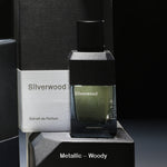 NEW! Kahf Silverwood Extrait de Parfum 50 ml - Oracle Series - Long-lasting Signature Fragrance (EDP) with  Luxury Elegant Masculine Scent (Metallic Woody Aroma) Wangi Tahan Lama