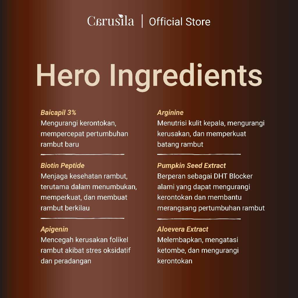 CARUSILA Hair Boost 2in1 Tonic and Serum with Baicapil 3% Anti-Hairfall for Stronger Growth 100ml Tonik Rambut Spray Anti Lepek by Carusila