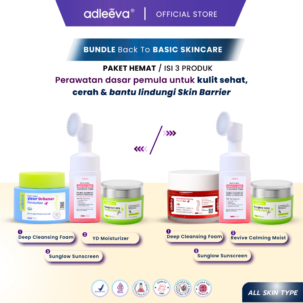 ADLEEVA - BUNDLE Basic Skincare Kit (Isi 3 produk)