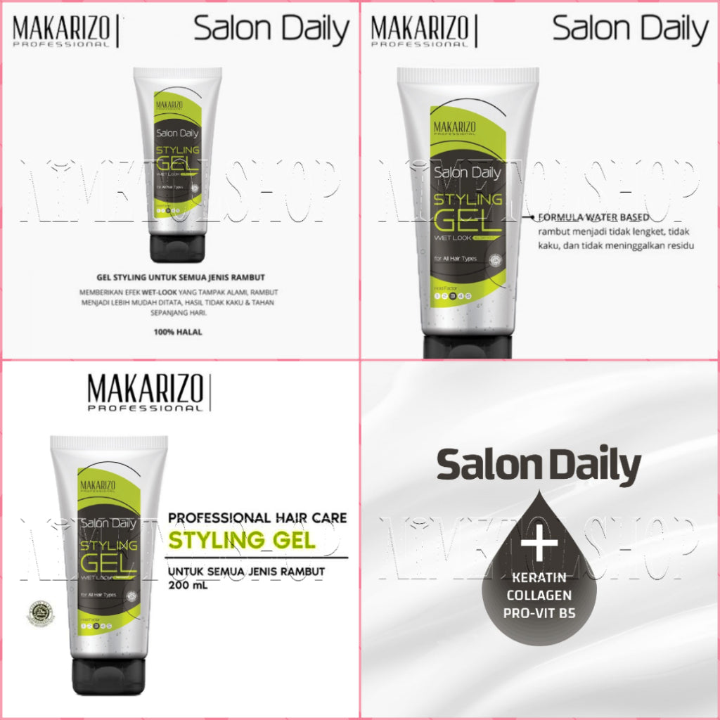 (PAKET) MAKARIZO Professional Salon Daily Conditioner 200ml + Shampoo 200ml