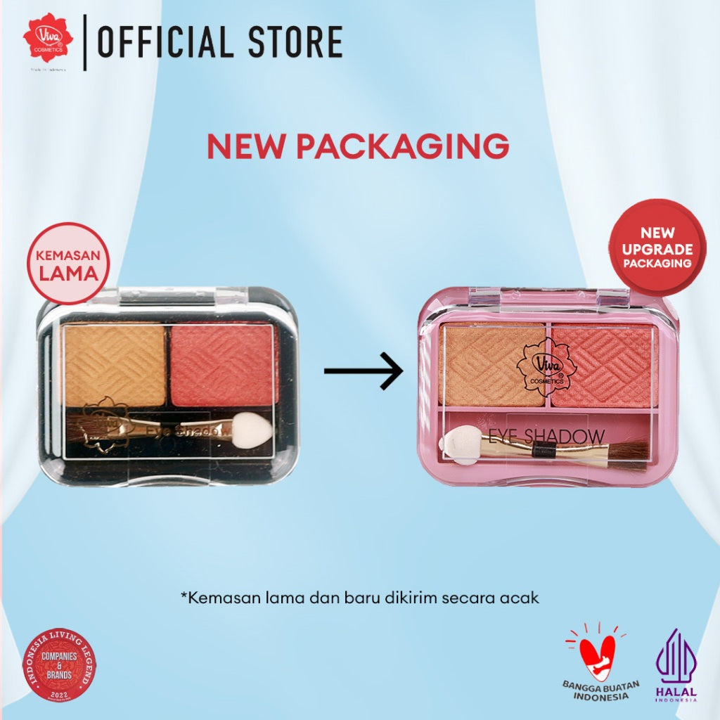 Viva Eye Shadow Duo - 2.3 gr (tersedia 12 varian kombinasi warna)