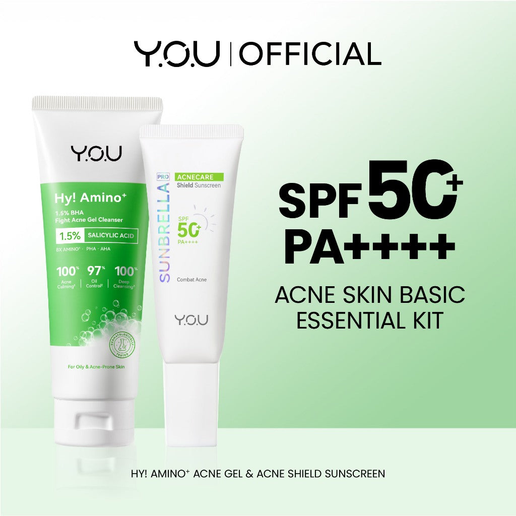 YOU Sunbrella Pro Acnecare Shield Sunscreen SPF 50+ PA++++ Acne Sunscreen Skincare  Collection Sunscreen Acne Prone Skin Melindungi dari Jerawat dan Sinar UV