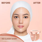 Hanasui Serum Cushion Soulmatte - Matte Finish UVA & UVB Protection Perfect Coverage Menyamarkan Pori-Pori Garis Halus Noda Wajah
