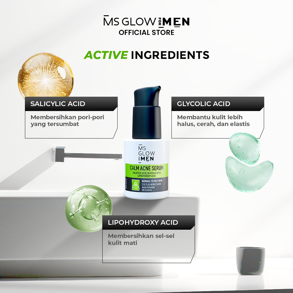MS Glow For Men Calm Acne Serum - 20 ml