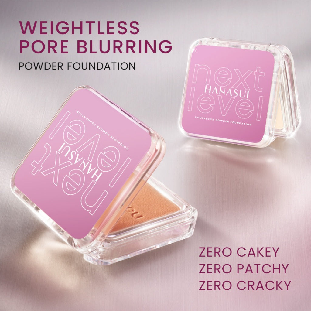 [NEW] Hanasui Next Level Coverlock Powder Foundation - Porefect Blur, Flawless Looking & 4X Oil Control Balance