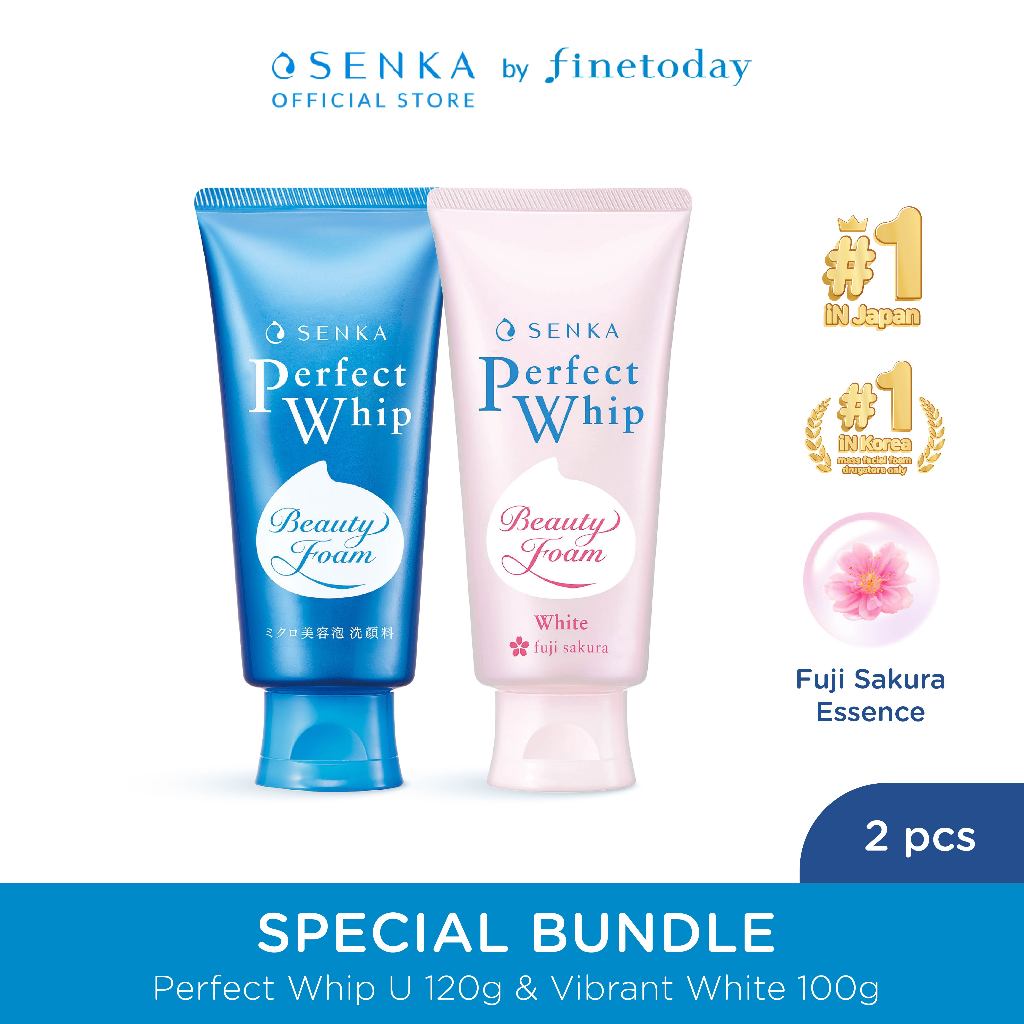 [Special Bundle] Senka Perfect Whip U 120gr & Vibrant White 100gr