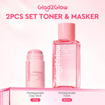 Glad2Glow Pomegranate Niacinamide Brightening Clay Stick Masker Glad2Glow Masker Wajah  Masker Brightening Masker Glowing Mud Masker Clay Masker Pencerah Wajah Masker Mencerahkan Clay Mask Brightening Clay Stik Pembersih Komedo Masker Stik Masker Muka