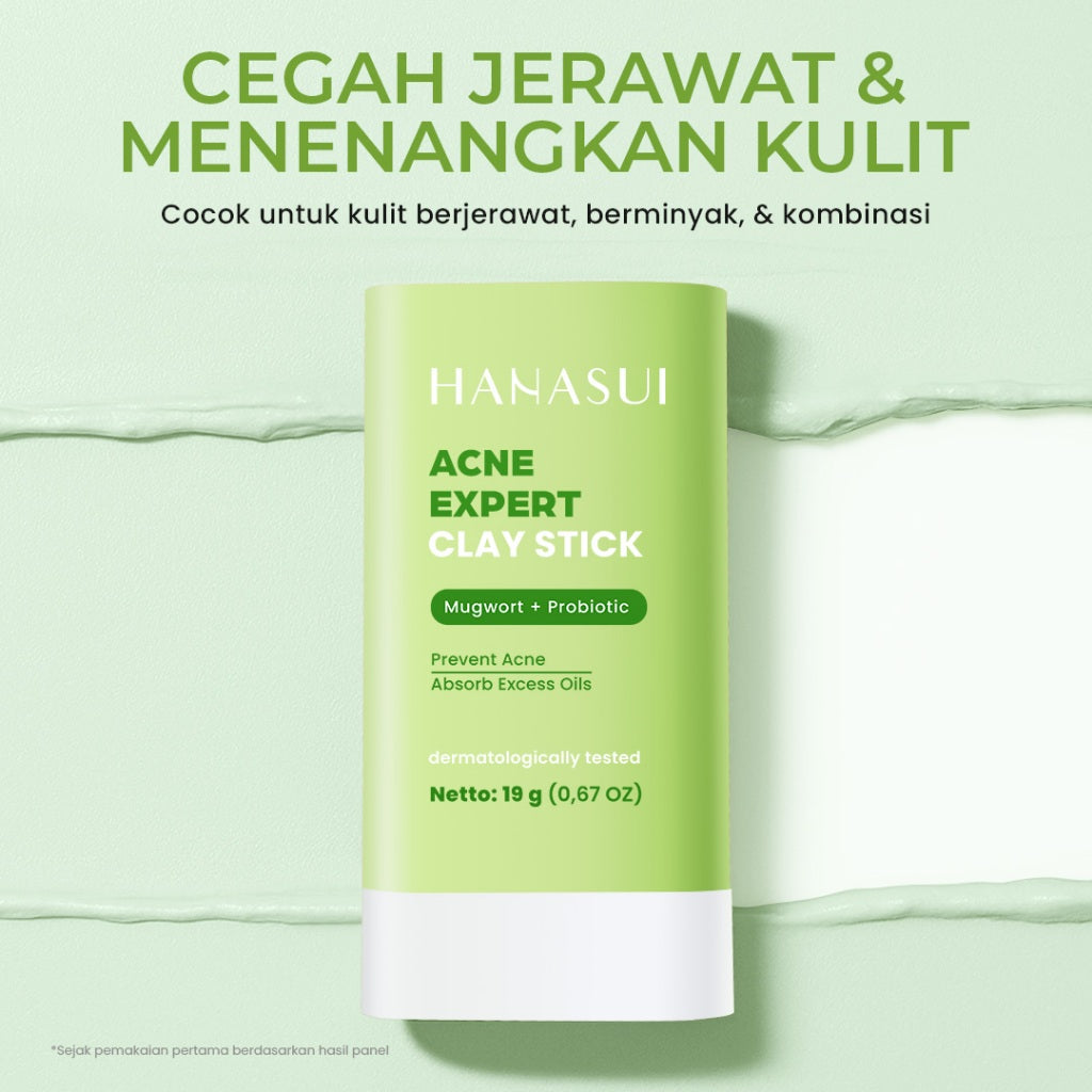 [NEW] HANASUI Clay Stick Mask - Masker Wajah Mencerahkan Mengangkat Komedo Menyamarkan Pori & Menenangkan Jerawat
