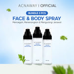 ACNAWAY Acne Face & Body Spray – Face Mist Spray Jerawat untuk Wajah & Badan | Skincare Calming Spray dengan AHA BHA PHA + BSASM + Multibiome | Penghilang Jerawat Punggung, Melembapkan & Menyejukkan Kulit Berjerawat