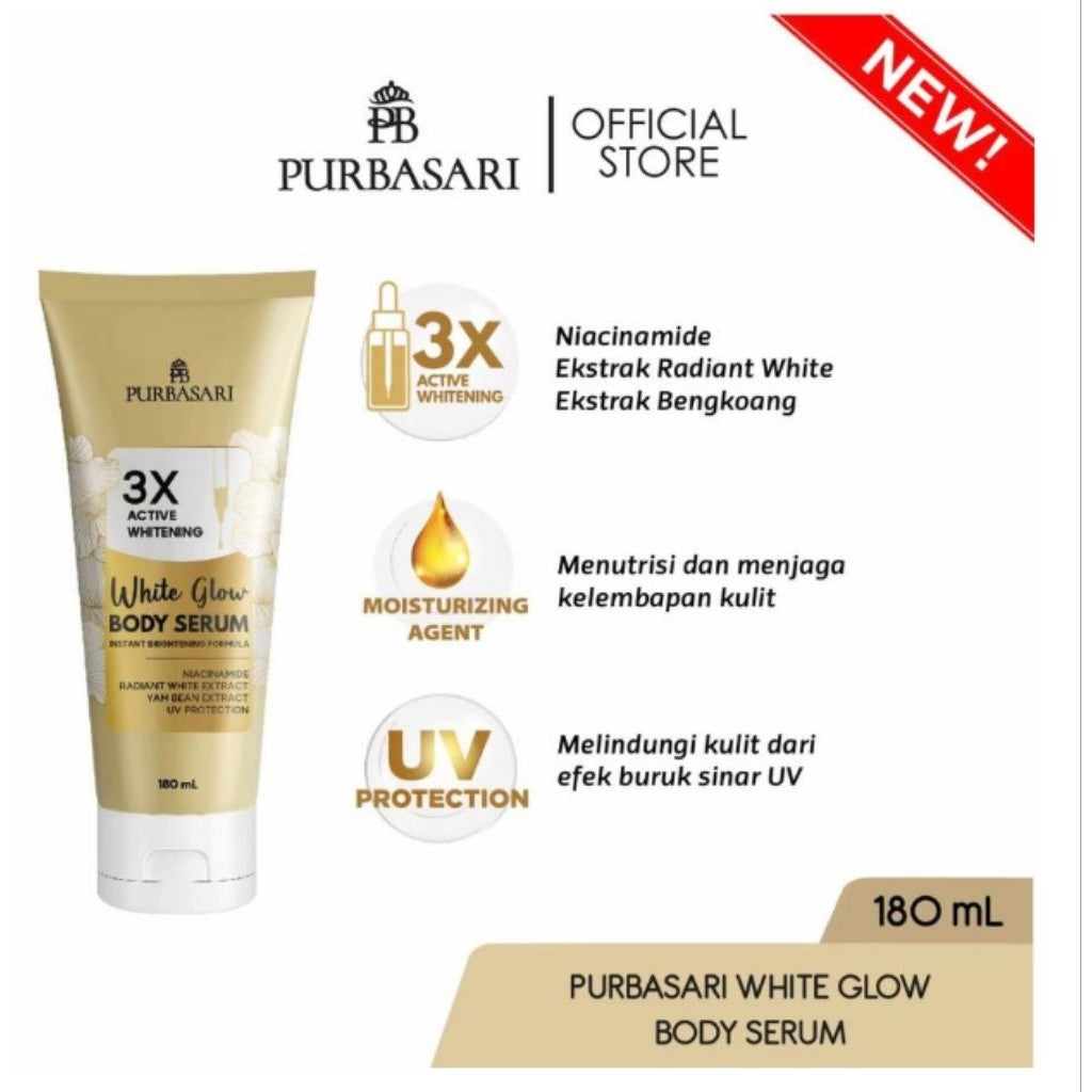 Purbasari White Glow Serum Pelembap Tubuh Tube 180 ml