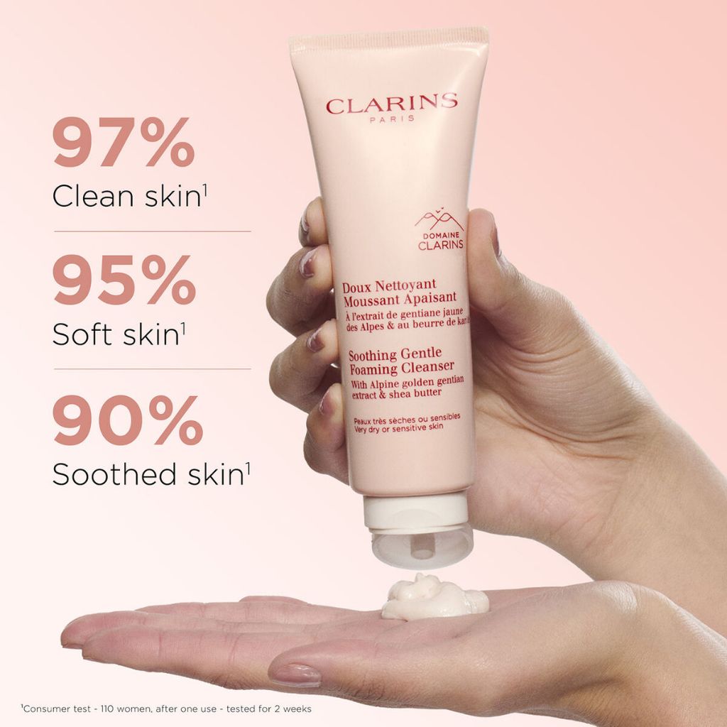 CLARINS Soothing Gentle Foaming Cleanser 125ml - Pembersih Wajah Kulit Sensitif Atau Sangat Kering