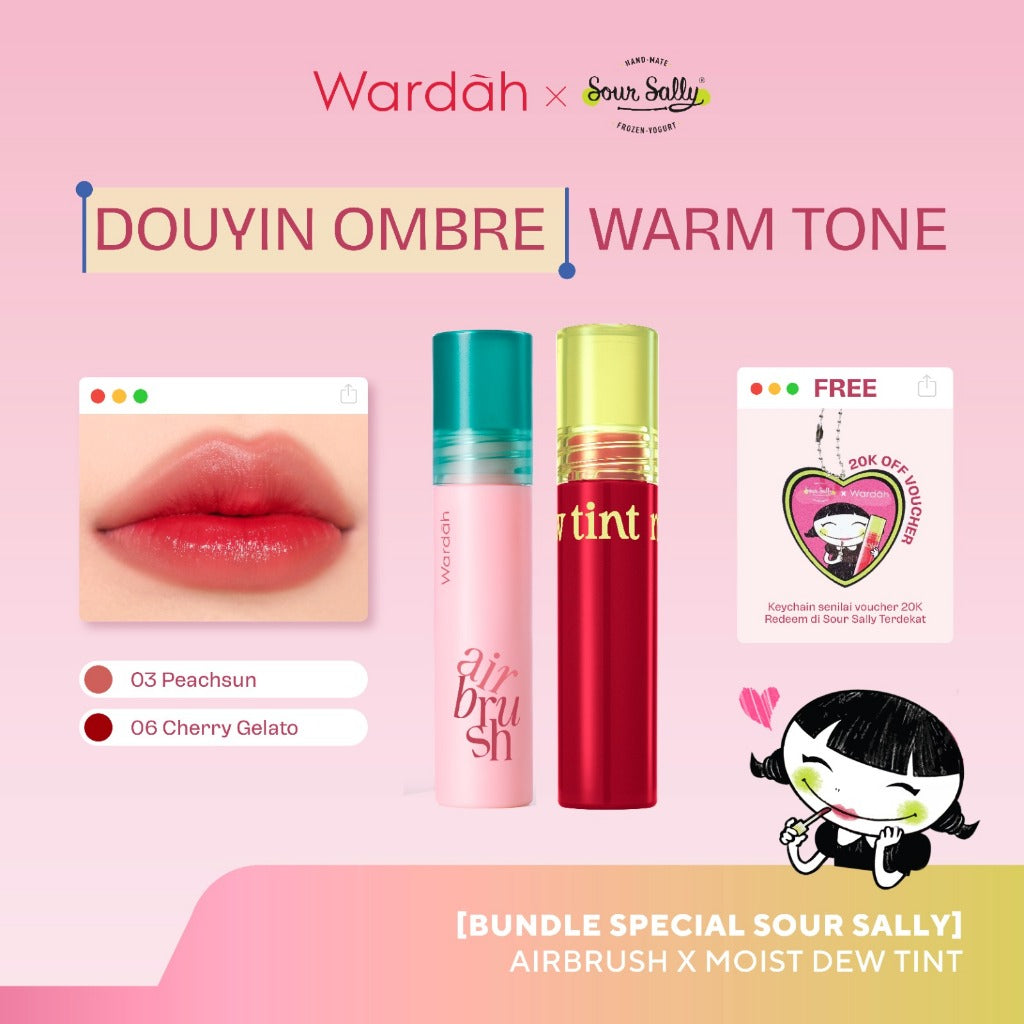 [LIP TINT ANTI PANAS DALAM] WARDAH Moist Dew Tint 3 g - Bibir Lembab - Tahan 24 Jam - Liptint Lip Stain Lipgloss Lip Matte Lipstik Lip Cream - Liptin Anak Sekolah - Glossy Longlasting Waterproof-Makeup