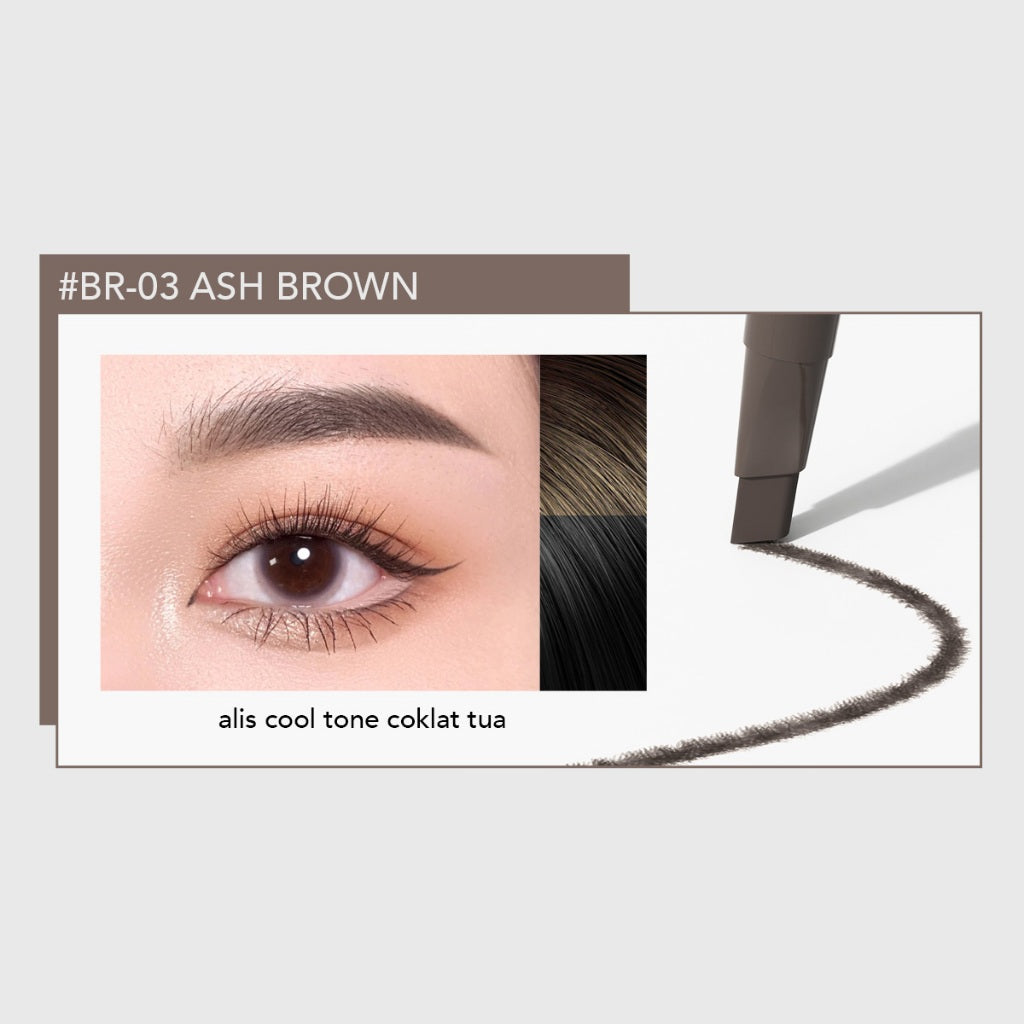 YOU Teardrop Brow Definer Pensil Alis Waterproof Pigmented Tahan Lama Makeup Mata