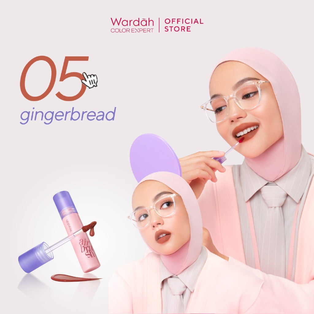 NEW! Wardah Airbrush Lip Tint - Soft-Blur Finish-Longlasting-Lightweight-Hydrates -Tahan Lama 24 Jam - Lip Stain - Lipgloss - Liptint - Lipstik - Lipcream - Lip Matte - Makeup