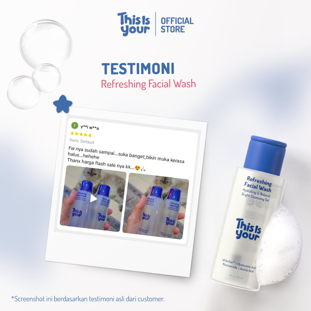 [BEST SELLER] This is Your - Refreshing Facial Wash Natural Bright Cleansing Gel 100ml | Sabun Cuci Muka Lembut Membantu Membersihkan Kotoran pada Wajah Cocok Untuk Semua Tipe Jenis Kulit, Berjerawat, Kering, Normal