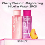 [READY STOCK] Glad2Glow Cherry Blossom Micellar Water 300ml Untuk Semua Kulit Lembut cleansing oil Penghapus Makeup Waterproof Hapus Riasan Tahan Air dengan Centella dan Tanpa Iritasi untuk Kulit Sensitif dan Berjerawat g2glow official store