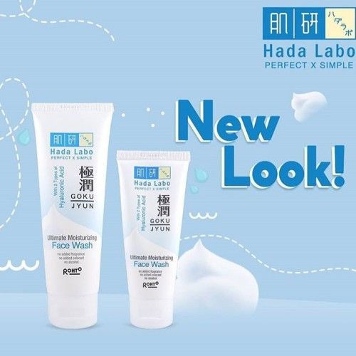 Hada Labo GOKUJYUN Ultimate Moisturizing Face Wash - [ 100ml & 50ml ]