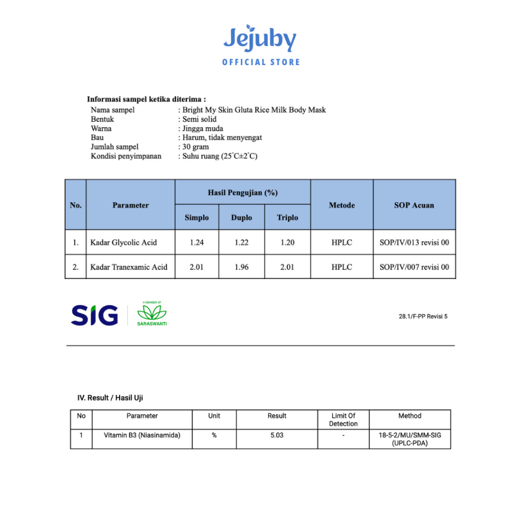 [BUNDLING] Jejuby 10% Whitening Dose Serum + Gluta Rice Milk Mask