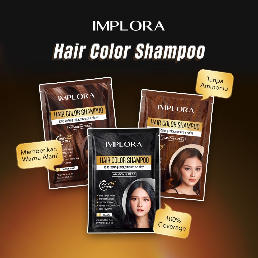 Implora Hair Color Shampoo | Shampoo Pewarna Rambut