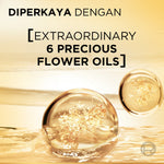 L'Oreal Paris Elseve Extraordinary Oil Gold Hair Treatment Serum 100ml -  Rambut Halus Berkilau dalam Satu Pemakaian - dari Bunga Istimewa Omega 3 - Perawatan Rambut Vitamin Rambut 100ml   Vitamin rambut