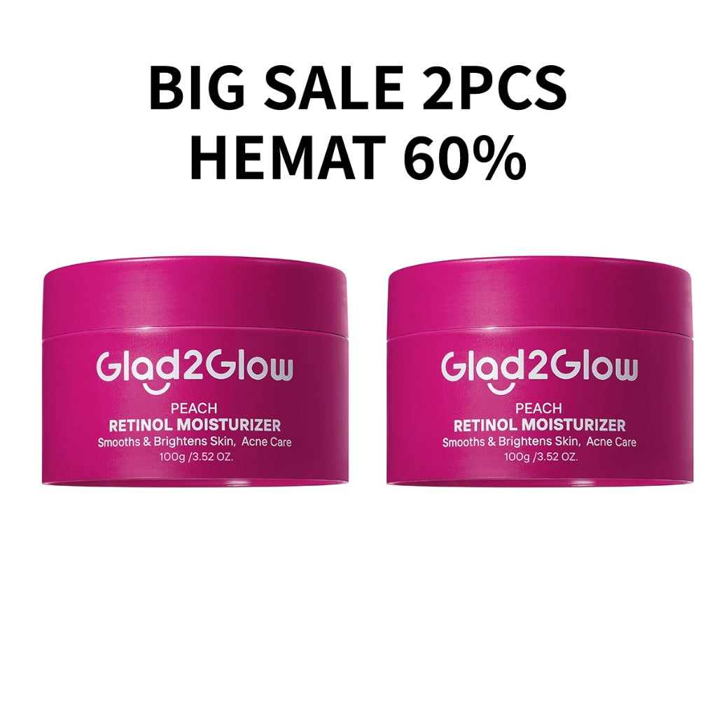 [Isi Besar Hemat]Glad2Glow Moisturizer Series100G Water Gel Niacinamide Brightening Retinol CentellaMencerahkan Pemutih Kulit Pelembab Bercahaya Krim Siang dan Malam Perawatan Kulit Ekstrak Delima Asam Lemak Asam Delima Wajah G2glow official store
