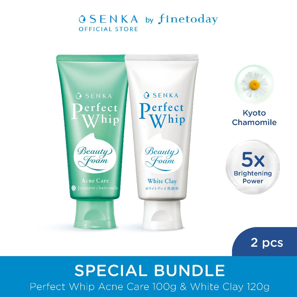 [Special Bundle] Senka Perfect Whip Acne Care 100gr  + White Clay 120gr