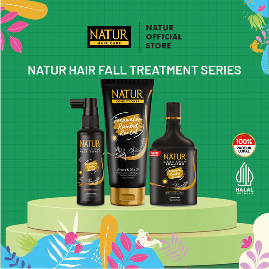 [SPECIAL DISCOUNT] Natur Hair Fall Treatment Paket Ginseng Anti Rontok