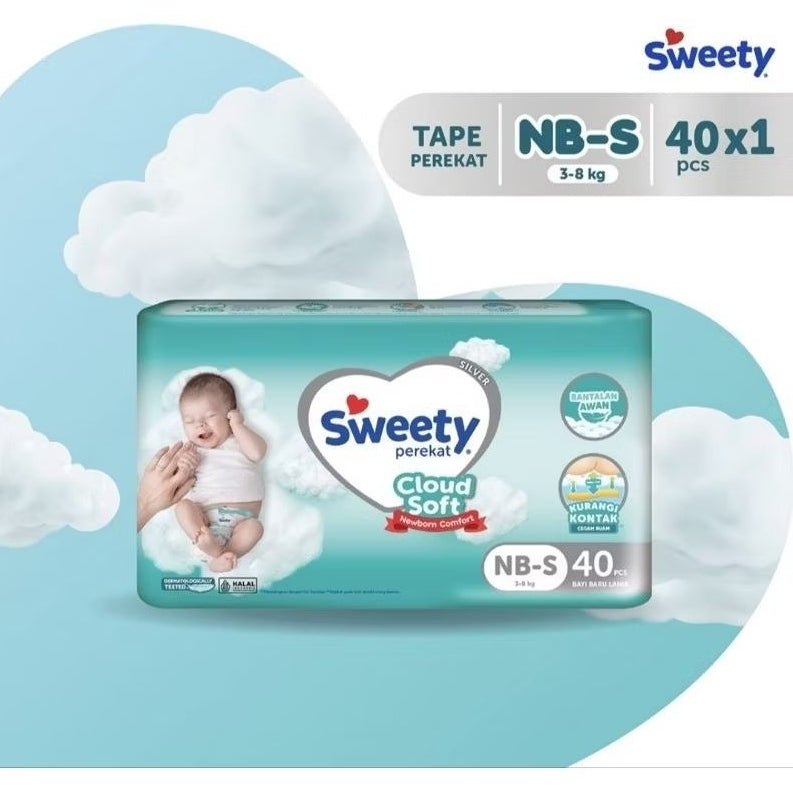 Sweety Silver Cloud Soft Popok Perekat Bayi NB-S 40 pcs