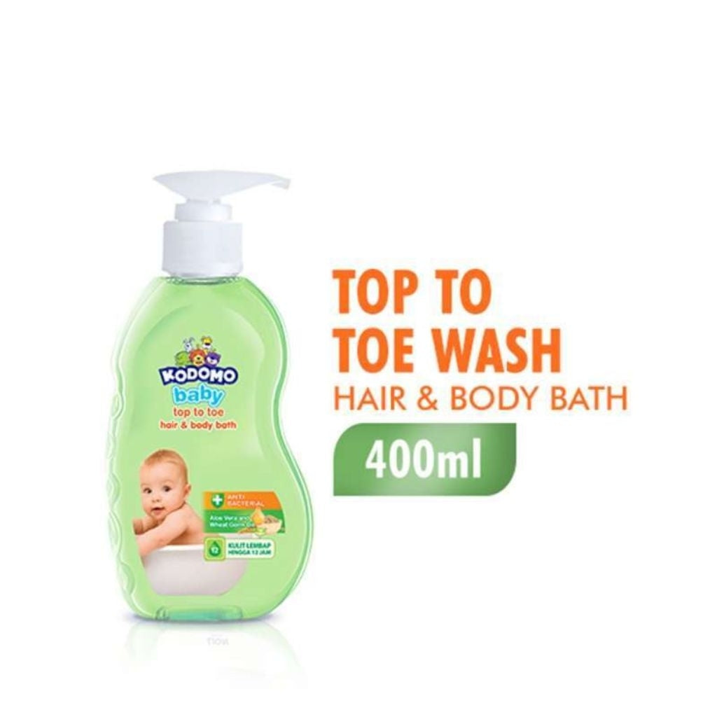 Kodomo Baby Sabun Mandi & Sampo Bayi Anti Bakteri Pump 400 ml
