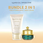 Glowsicha Bundle 2in1 Tone Up Sunscreen + Bright Day Cream - Paket Lengkap Krim Mencerahkan dan proteksi sinar UV SPF 50 PA+++