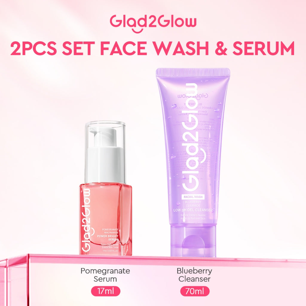 Glad2Glow Pomegrante Niacinamide Power Bright Serum Brightening Serum Mencerahkan Wajah Pemutih Wajah Serum Wajah Serum Glowing Serum Whitening Serum And Essence Wajah Facial Serum Niacinamide Serum Lightening Serum G2G Serum Bekas Jerawat Serum Wajah
