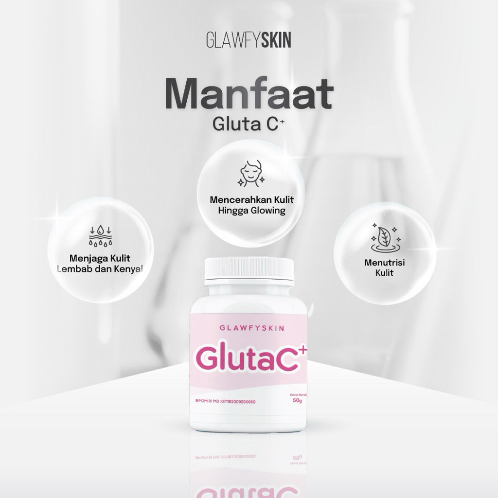 [ GLUTA 2 BOX ] Bundling isi 2 GLUTA C Powder Glutathione Glawfyskin | BPOM | Powder Gluta & Vitamin C