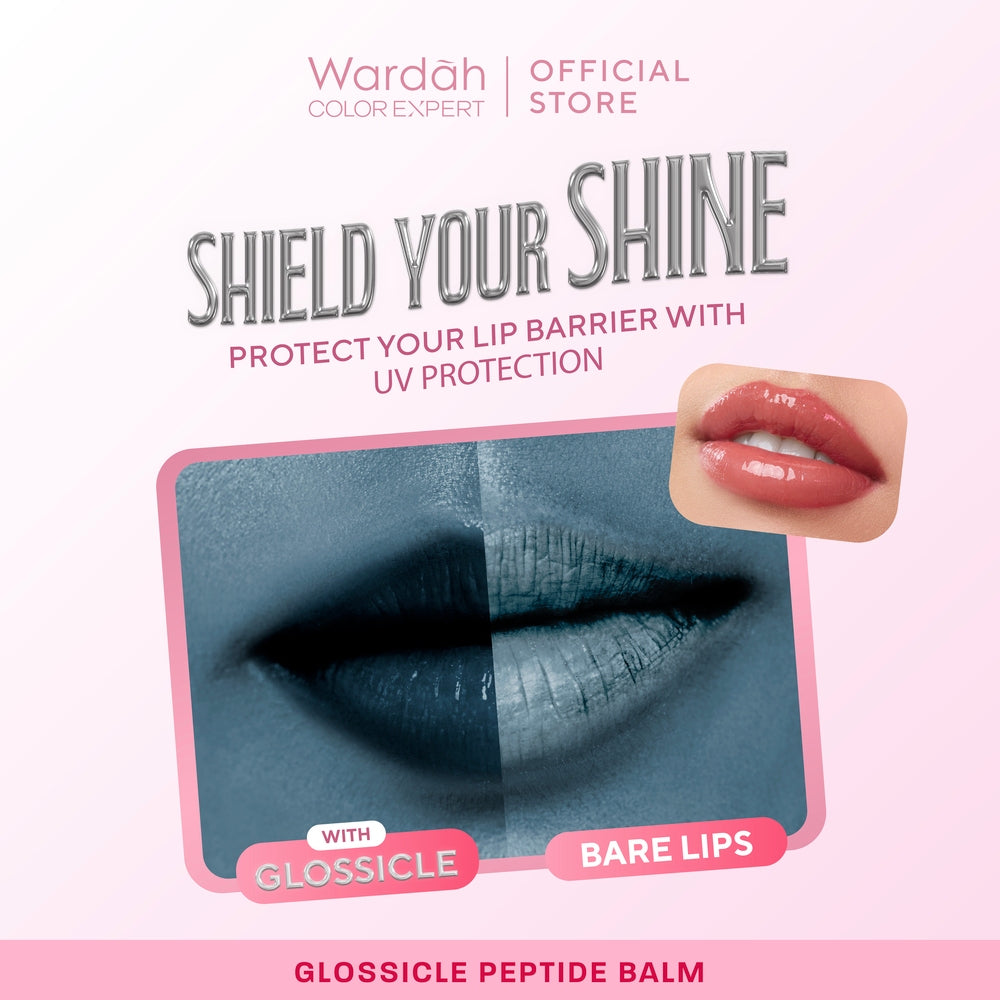NEW! WARDAH Glossicle Peptide Balm - Ombre Glossicle - Dilengkapi dengan Peptide & UV Filter - Memperkuat Lip Barrier - Tidak Lengket- Glossy - Lip Balm -Lip Tint - Makeup - Natural Gloss - Glossy - Tinted Balm