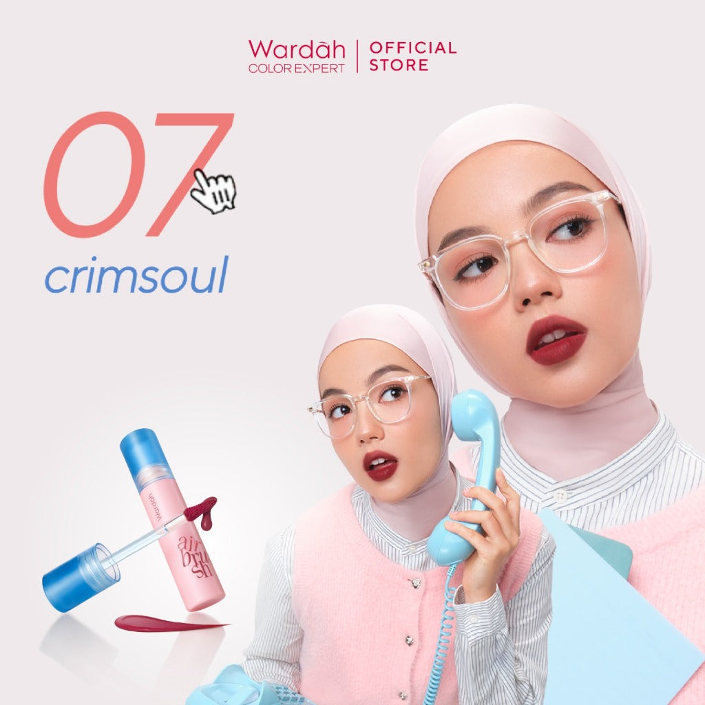 NEW! Wardah Airbrush Lip Tint - Soft-Blur Finish-Longlasting-Lightweight-Hydrates -Tahan Lama 24 Jam - Lip Stain - Lipgloss - Liptint - Lipstik - Lipcream - Lip Matte - Makeup