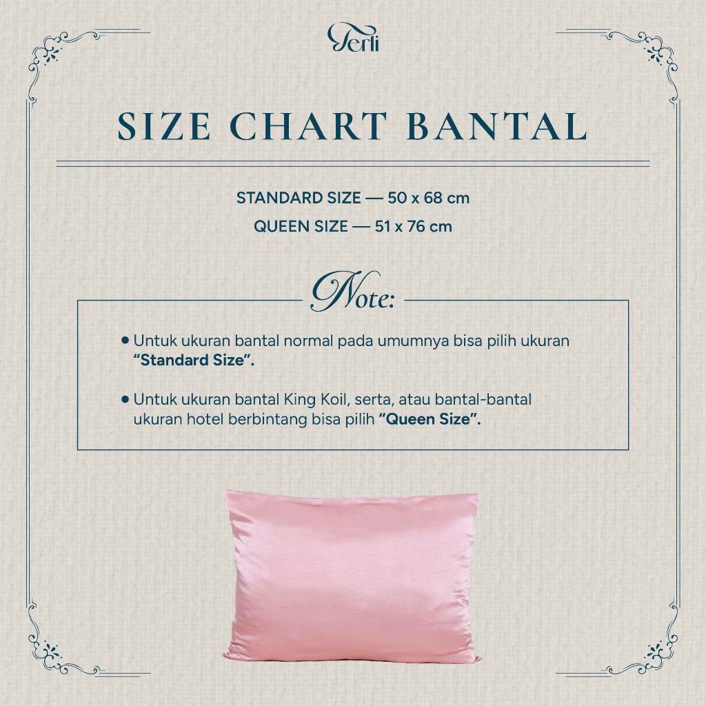 Sarung Bantal PREMIUM Satin Silk Terli Beauty Satin Silk Pillowcase Adem Halus Anti Jerawat Beauty Boost Pillowcase