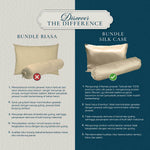 BUNDLE Sarung Bantal dan Guling Set PREMIUM Satin Silk Beauty Boost Pillowcase dan Bolster Case (Standard Size)