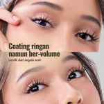NEW! WARDAH Anti-Gravity Iron Mascara Natural Volumizing - Lengthening Mascara Lentik 24 Jam Tahan Lama, No Clumpy, Smudgeproof, Waterproof - Maskara Jigrak - No Fake Lashes - Bulu Mata Lentik Natural Ringan - Eye Makeup