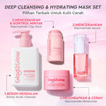[Cocok Untuk Pemula] Glad2Glow Cerah Glowing Bundle 4in1-Brightening Moisturizer+Serum+Cleanser+toner+Peeling solution+Retinol 10%Niacinamide skincare paket pembersih perawatan kulit mencerahkan warna kulit pelembab wajah all in 1g2glow official store