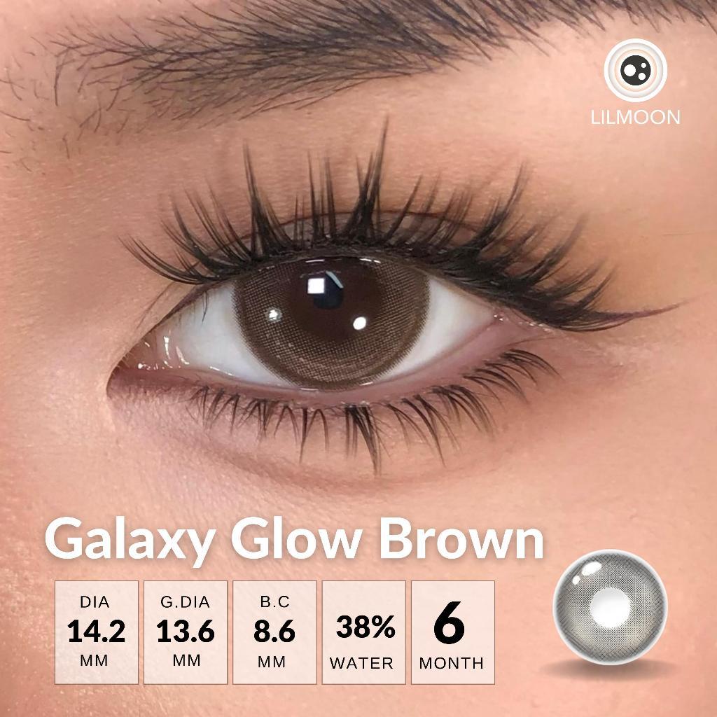 [Fuji Favorite] Lilmoon Softlens Galaxy Glow Brown – Softlens Minus 0 s/d -8.50, Warna Natural Jepang