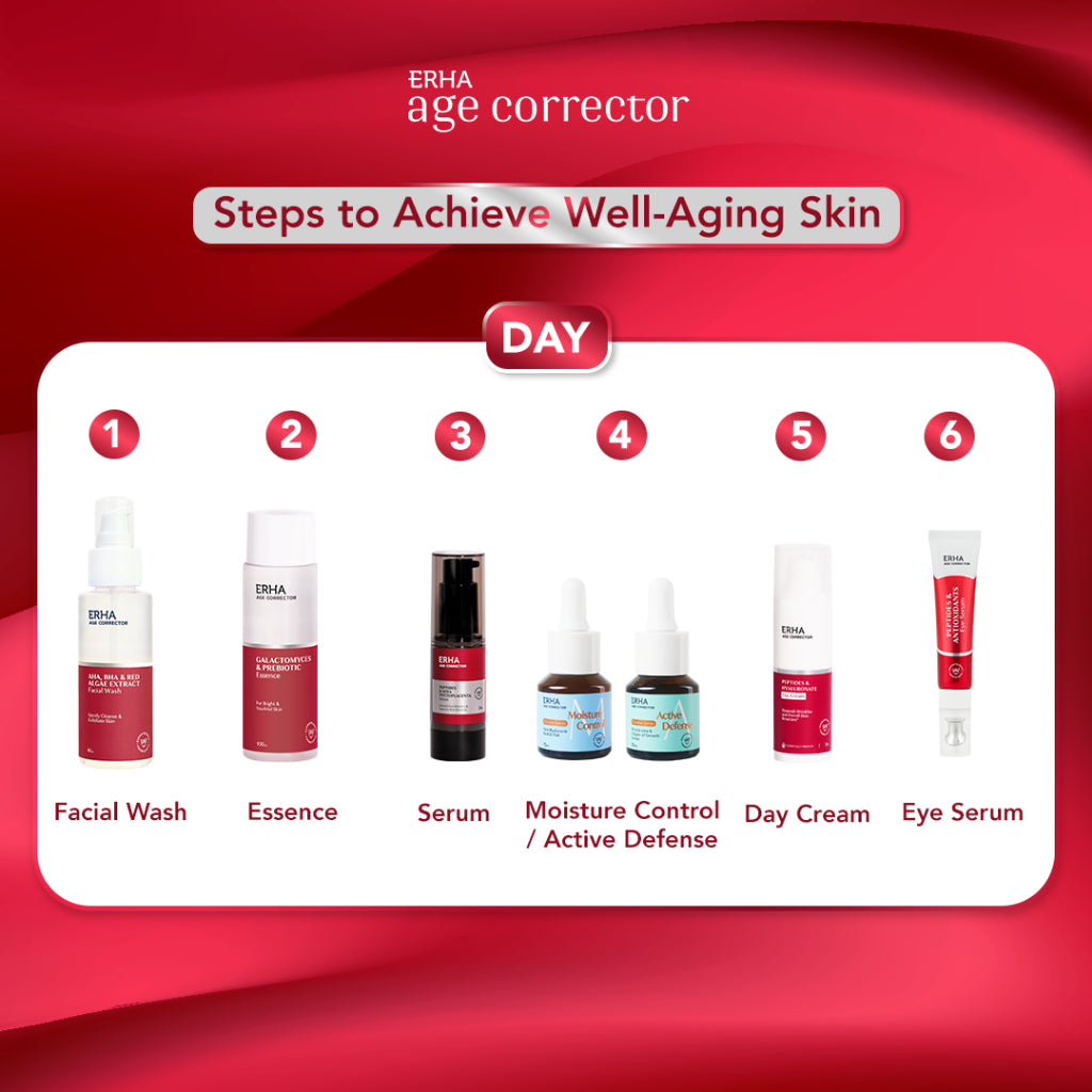 ERHA Age Corrector Moisture Control Booster 15ml Pure Hyaluronic Acid & PGA  - Booster Hidrasi Anti Aging | Melembabkan Lebih Dalam | Mengurangi Garis Halus | Mencerahkan | Anti Penuaan