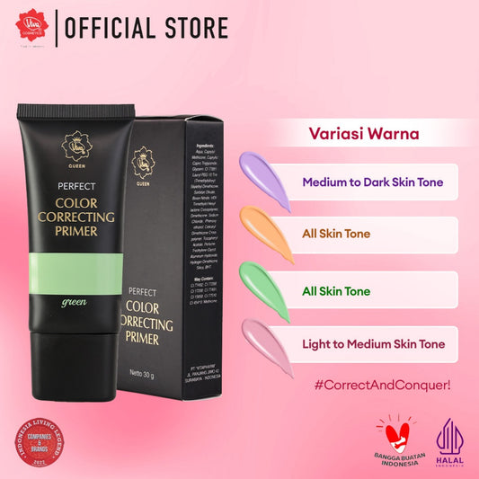 Viva Queen Color Correcting Primer with Moisturizer & Vitamin E (MAKE UP LOCK & LONG LASTING) - Tersedia 4 Pilihan Warna