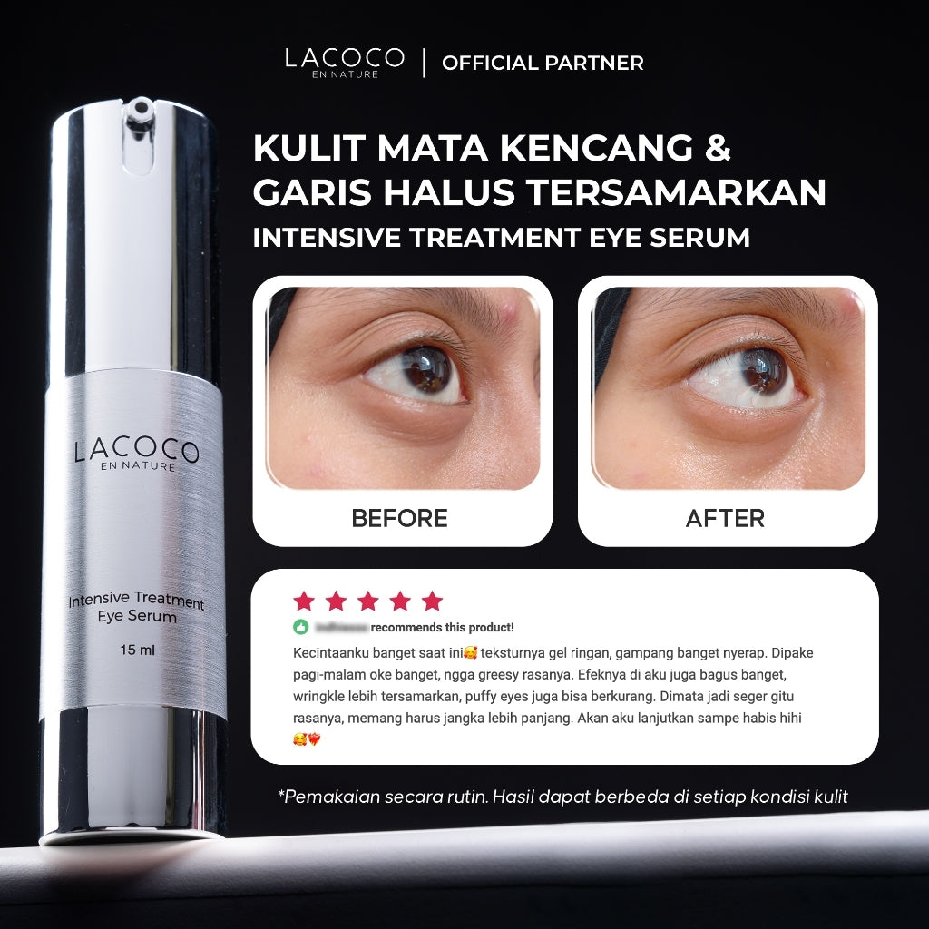 [BEST SELLING] ⁠⁠[Abel Cantika's Picks] Lacoco Intensive Treatment Eye Serum Krim Mata Kerutan Garis Halus The Ori Imploring Beauty Skint